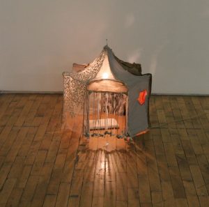 Eleni Giannopoulou The Tent I, 2019 Textile and mixed media 18 inches high; overall dimensions variable