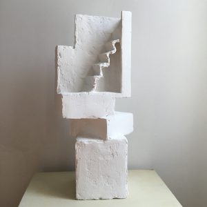 Morfy Gikas From the series 7 Stairways, 2020 Plaster 29 inch high